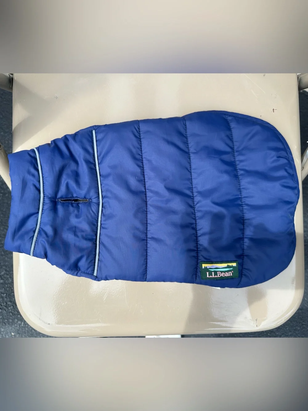 L.L.Bean Small Dog Puffer Vest Jacket Blue & Orange